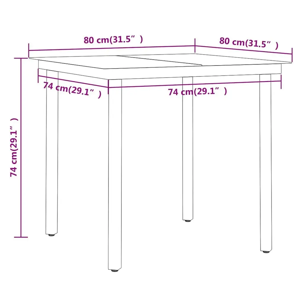 5 Piece Garden Dining Set Powder-coated Steel PE Rattan Glass Table Grey Black