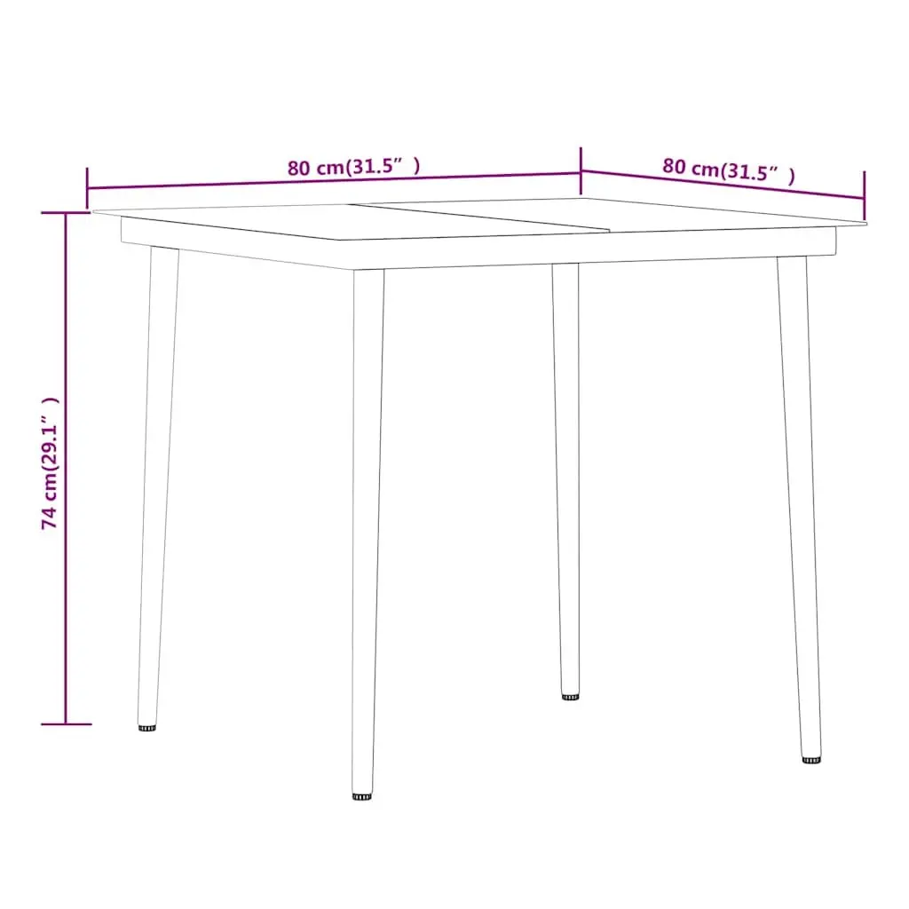 3-Piece Garden Dining Set for Outdoor Use