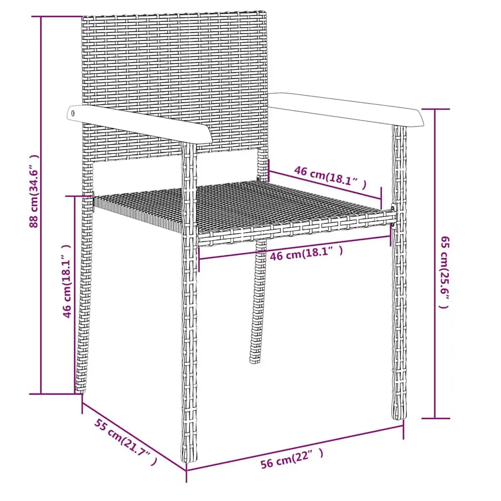 5-Piece Garden Dining Set with Durable Frames