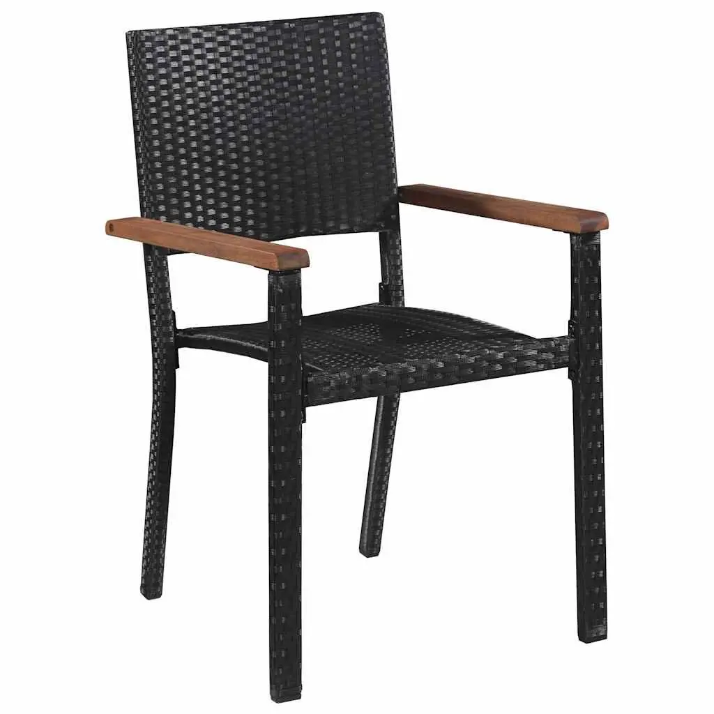 7 Piece Black Outdoor Dining Set for Gardens