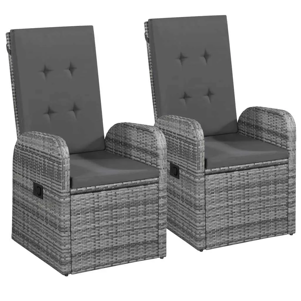 7 Piece Grey Outdoor Patio Dining Set with Cushions