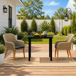 Durable 3-Piece Garden Dining Set with Cushions