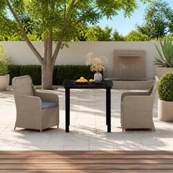 Stylish Brown 3 Piece Garden Dining Set for Outdoor Spaces