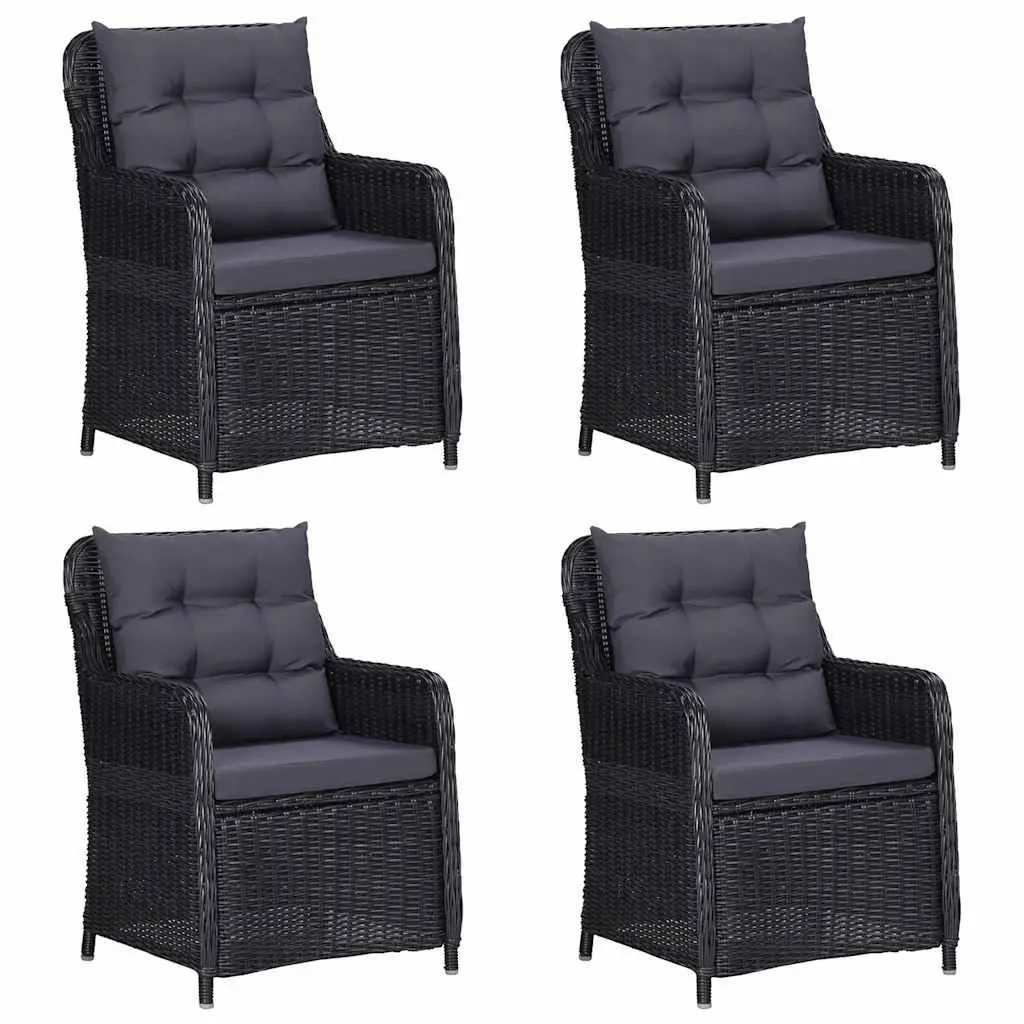 5 Piece Outdoor Dining Set with Glass Table