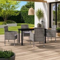 Durable 5 Piece Garden Dining Set in Anthracite
