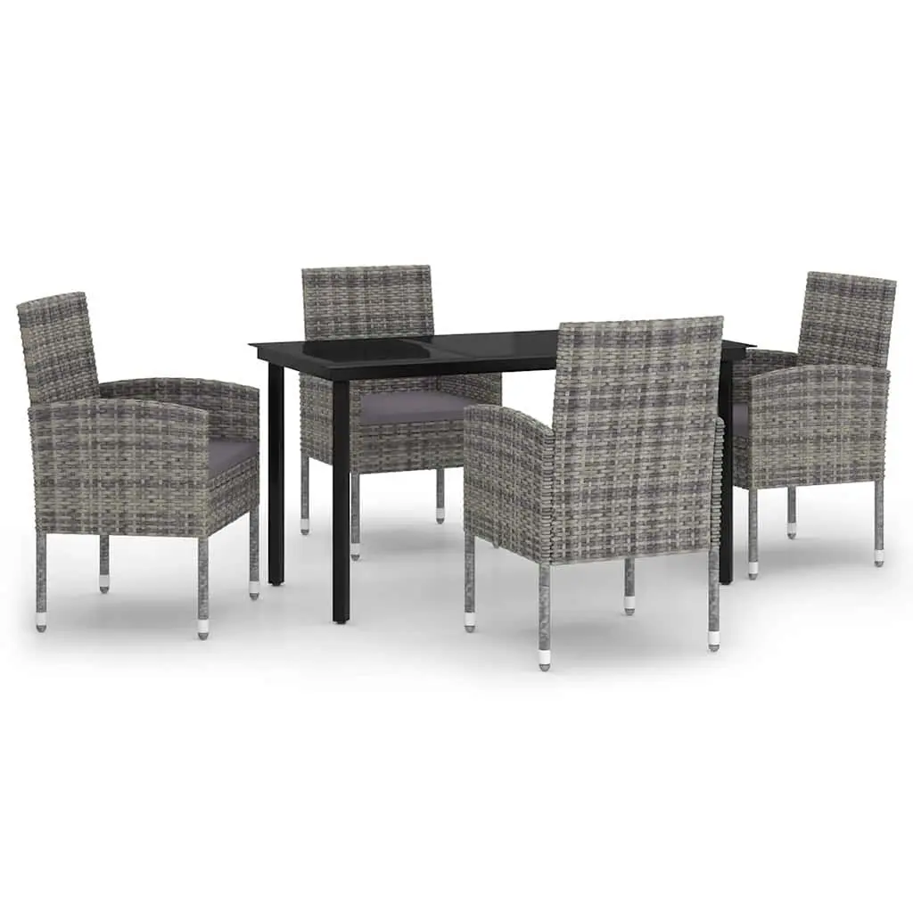 5 Piece Garden Dining Set in Anthracite