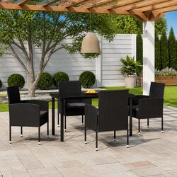 Elegant 5 Piece Outdoor Dining Set with Durable Steel Frame