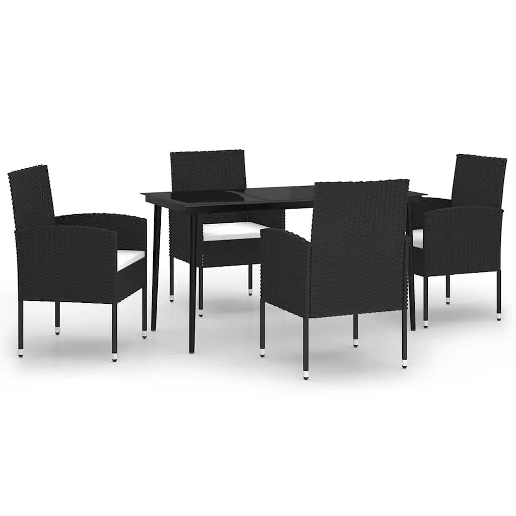 5 Piece Garden Dining Set with Steel Frame