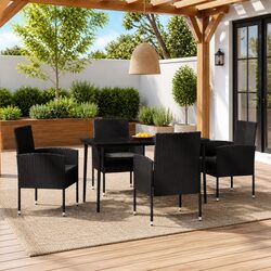 Elegant 5-Piece Garden Dining Set with Steel Frame