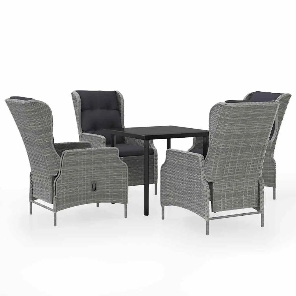 5-Piece Garden Dining Set with Reclining Chairs