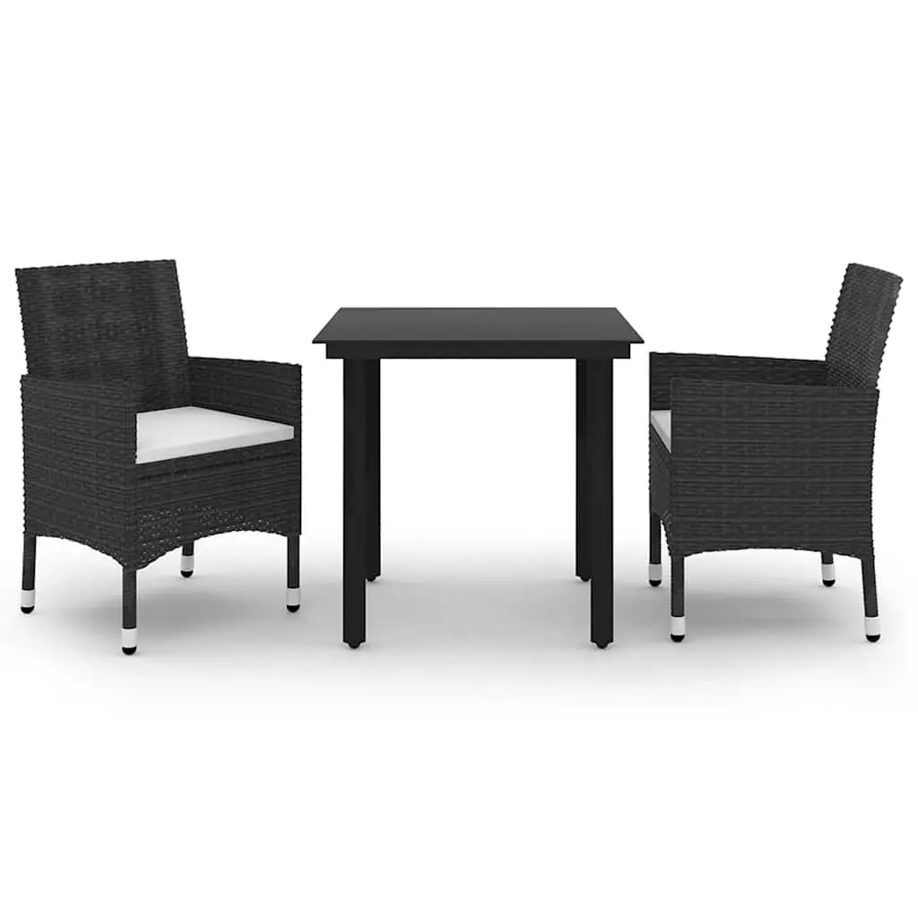 Outdoor Dining Set with Glass Table and Chairs