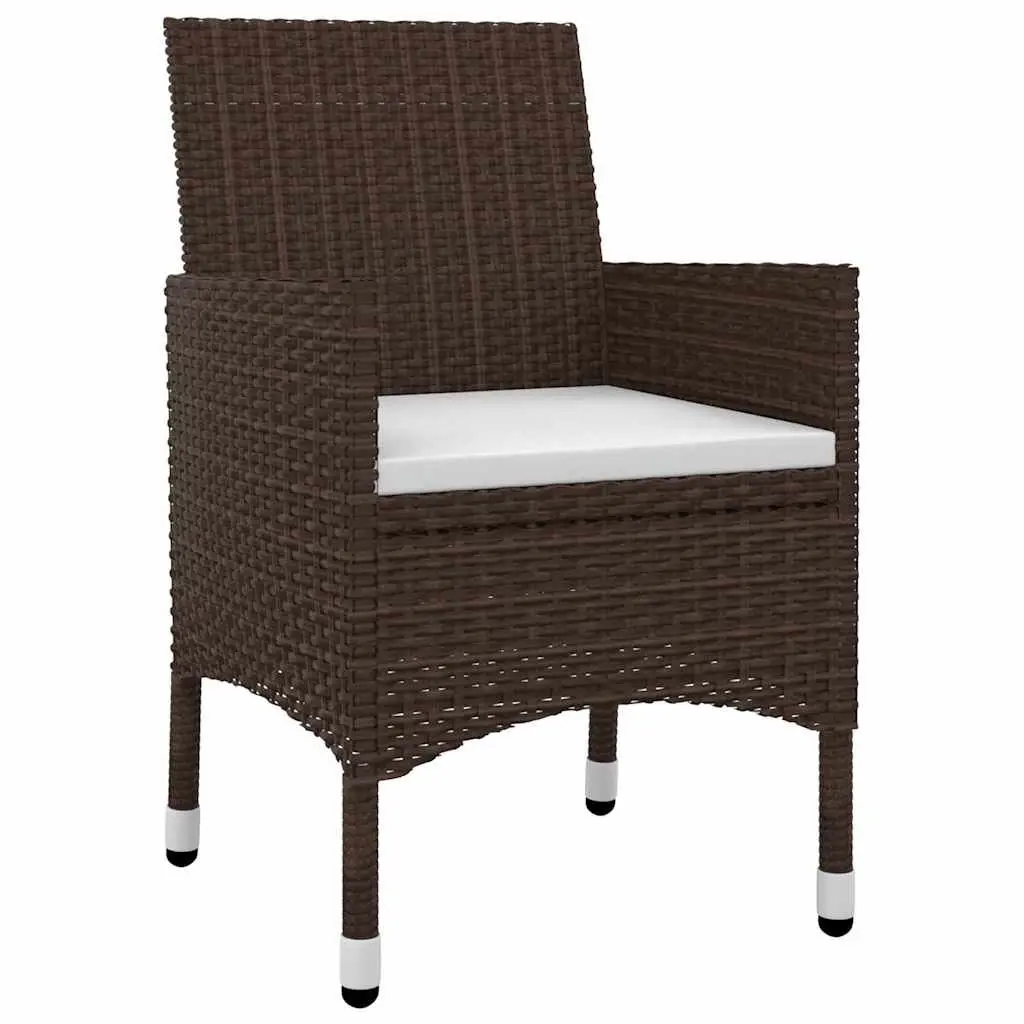 5 Piece Outdoor Dining Set in Brown