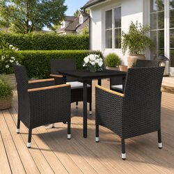 Stylish Garden Dining Set with Durable Rattan Chairs