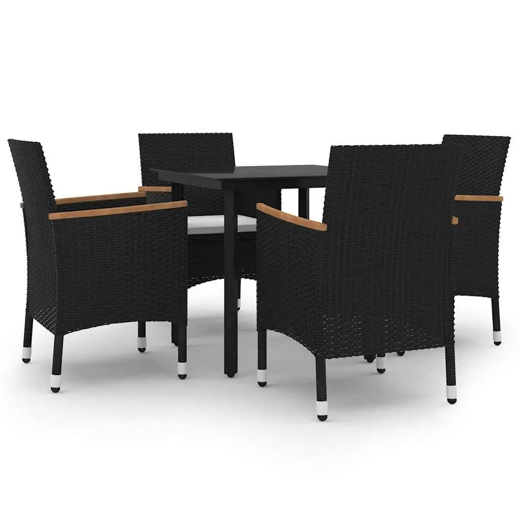 Garden Dining Set with Durable Rattan Chairs