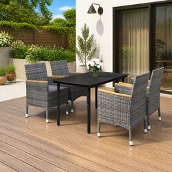 Stylish 5-Piece Garden Dining Set with Durable Build