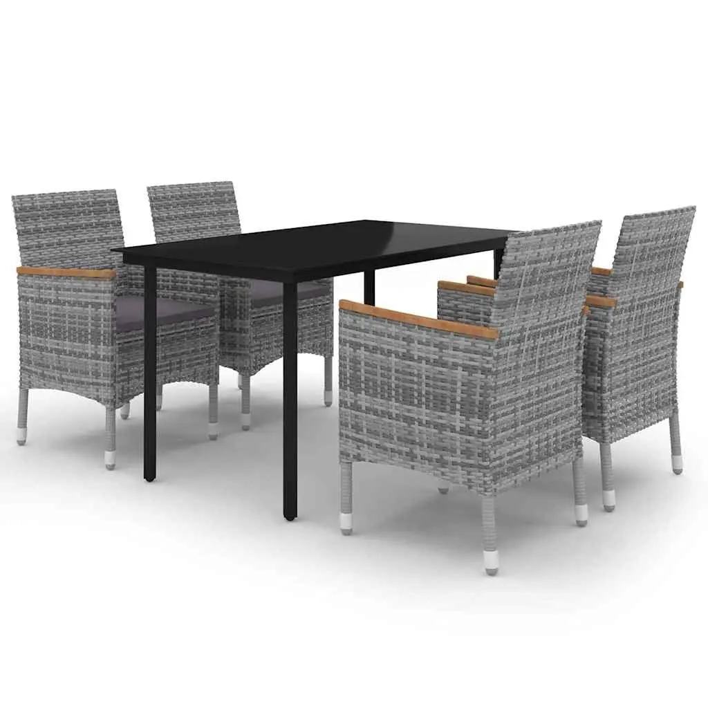 5-Piece Garden Dining Set with Durable Build