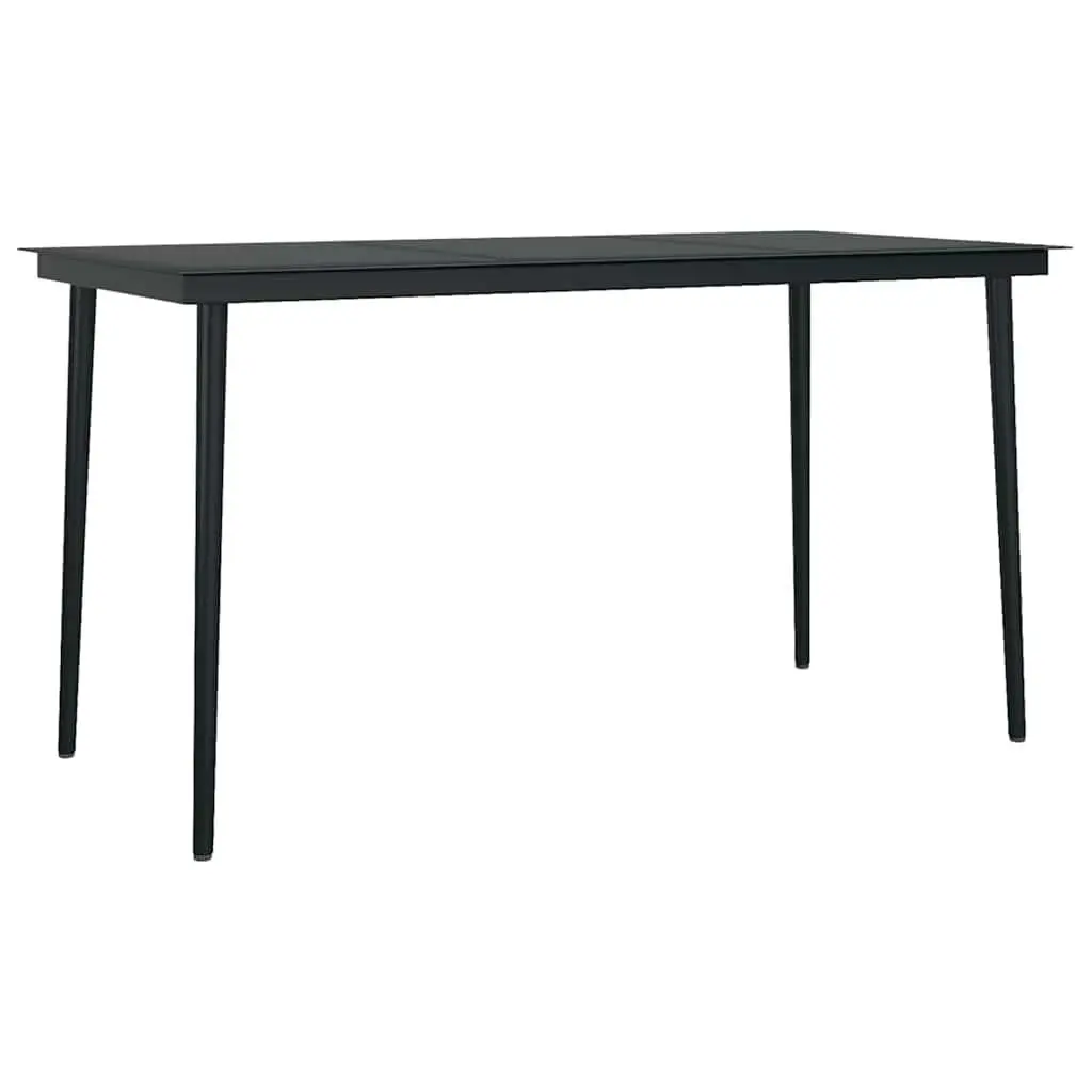 5 Piece Outdoor Dining Set with Glass Table