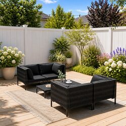 Durable 5-Piece Garden Lounge Set with Comfortable Seating
