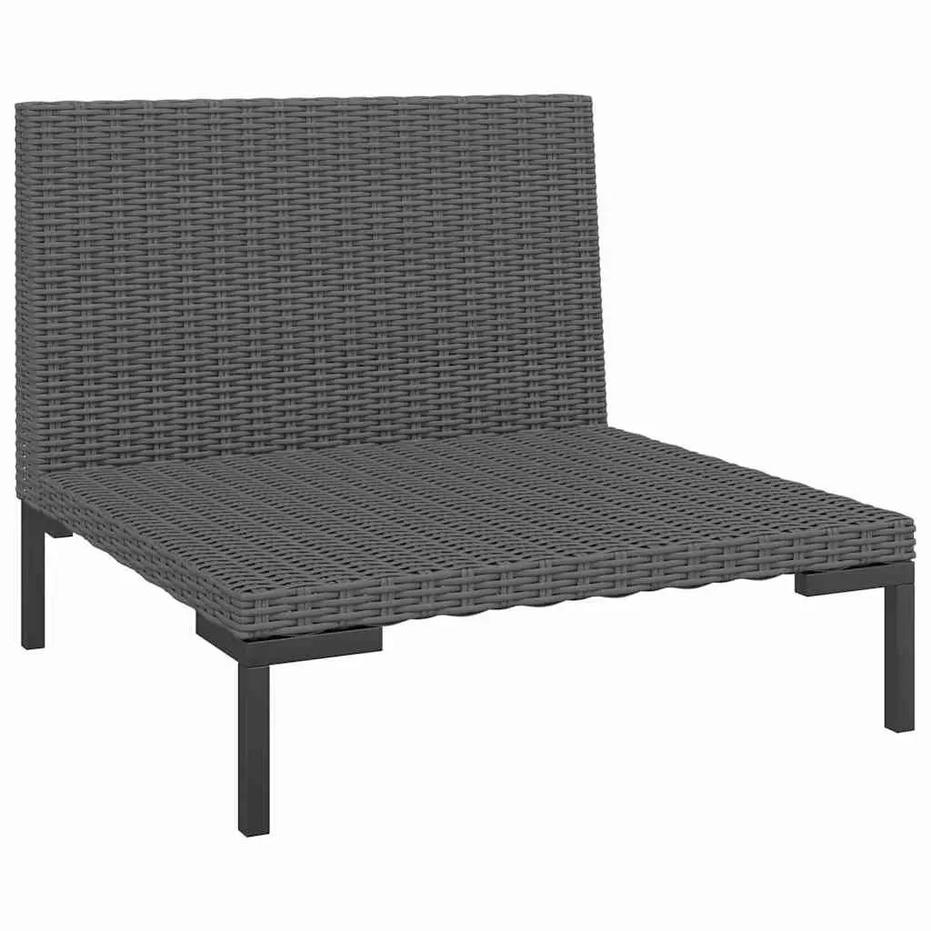 8-Piece Garden Lounge Set in Grey Rattan