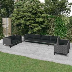 8-Piece Garden Lounge Set with Durable PE Rattan