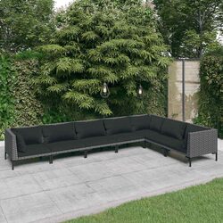 Durable 7-Piece Outdoor Patio Lounge Set with Cushions