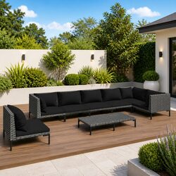 8-Piece Outdoor Garden Lounge Set with Cushions