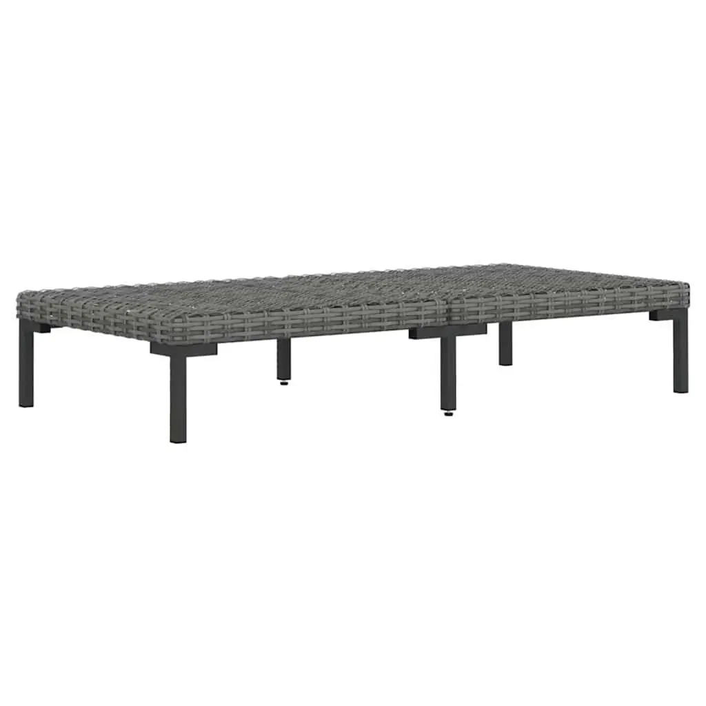 10-Piece Outdoor Lounge Set with Grey Rattan