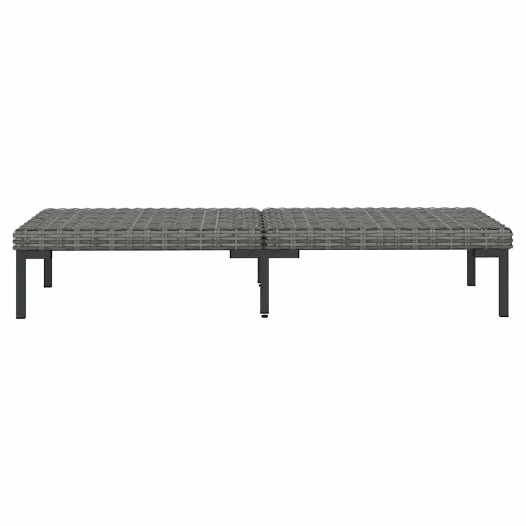 10-Piece Outdoor Lounge Set with Grey Rattan