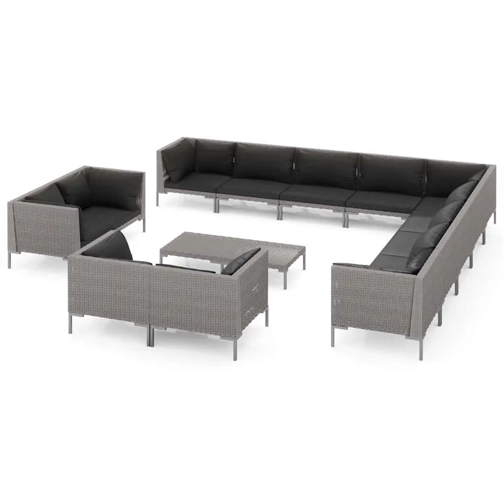 14-Piece Garden Lounge Set with Cushions