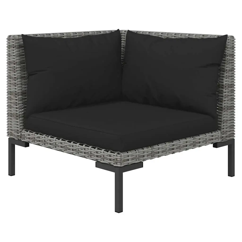 11-Piece Grey Garden Lounge Set with Cushions