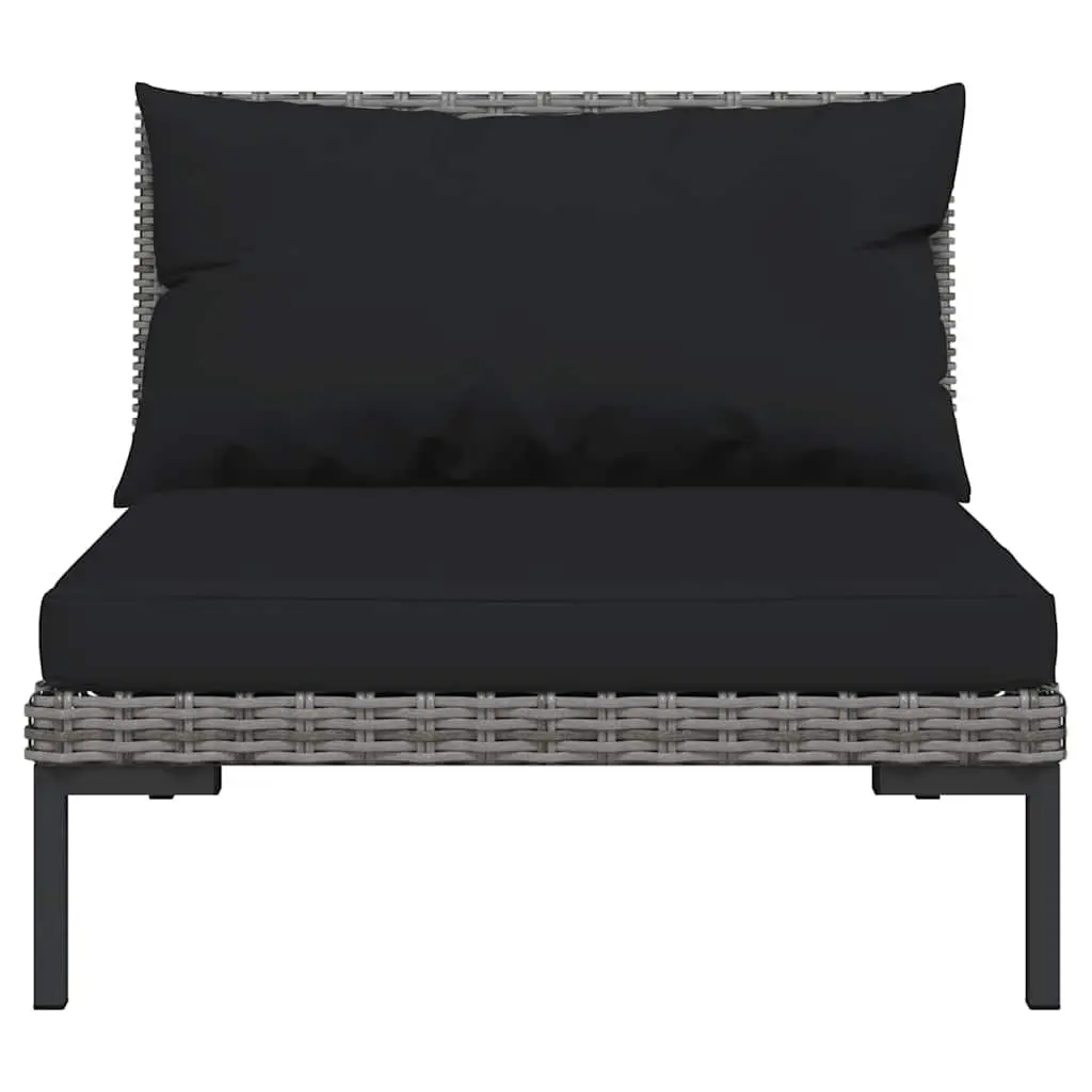 9 Piece Grey Rattan Garden Lounge Set