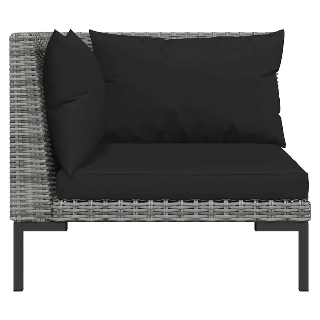 10-Piece Outdoor Lounge Set in Grey Rattan