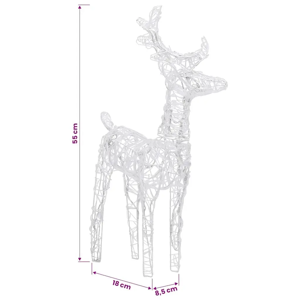 320 LEDs Cold White Reindeer & Sleigh Decoration