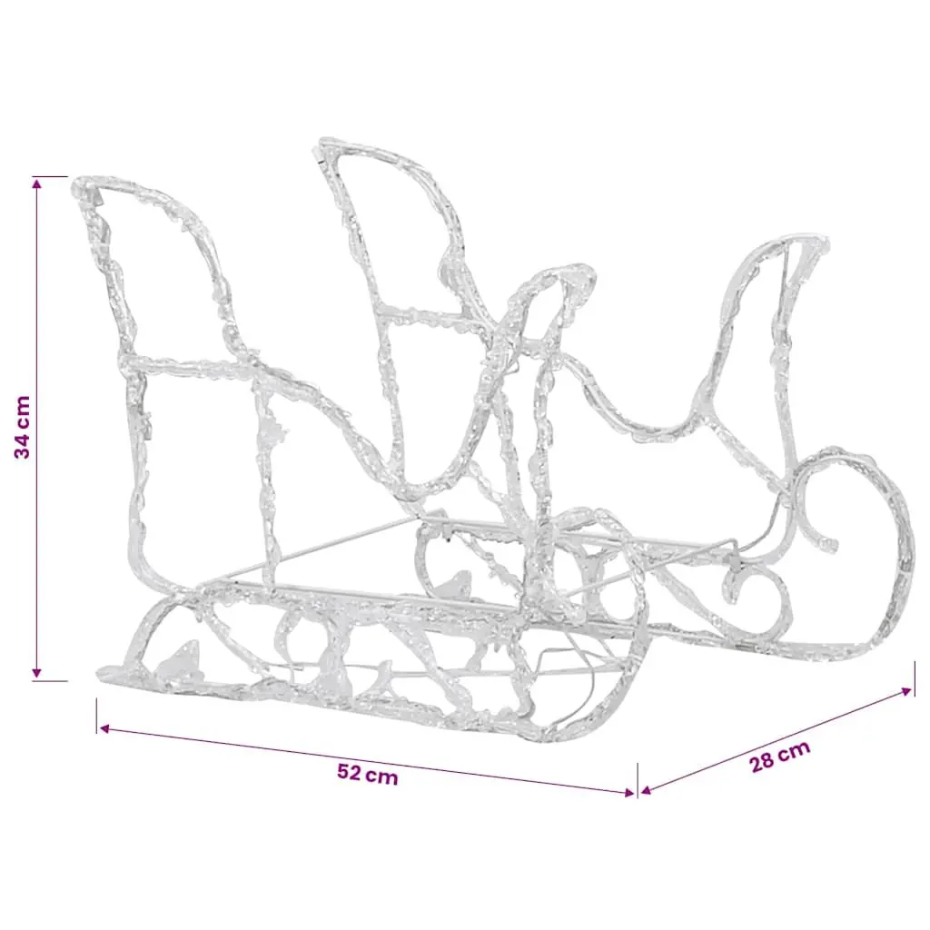 320 LEDs Cold White Reindeer & Sleigh Decoration