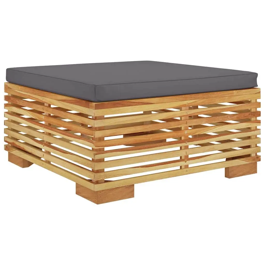 6 Piece Garden Lounge Set Solid Wood Teak Brown with Cushions