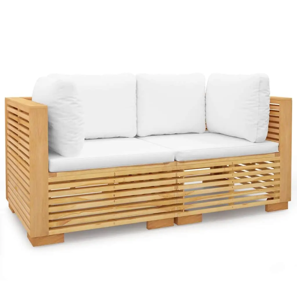 Solid Wood Outdoor Corner Sofa Set with Cushions