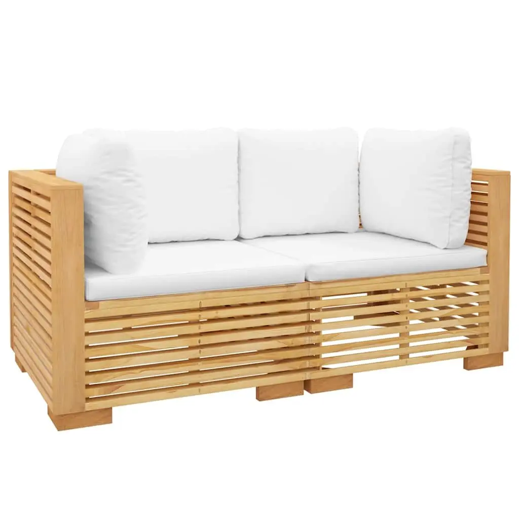 Solid Wood Outdoor Corner Sofa Set with Cushions
