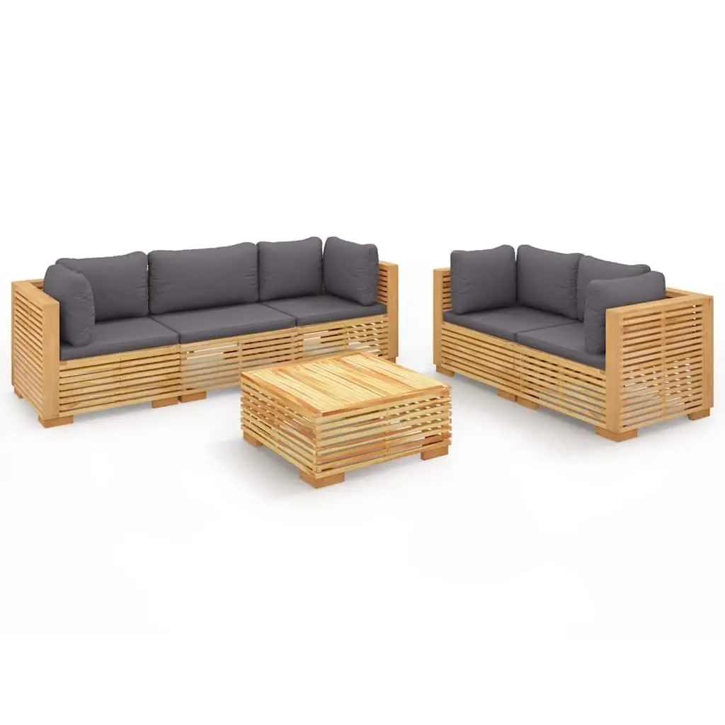 6 Piece Garden Lounge Set for Outdoors with Cushions