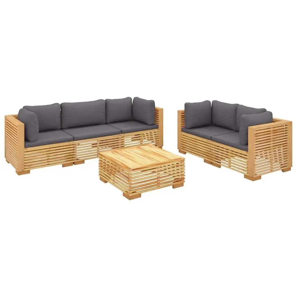 6 Piece Garden Lounge Set for Outdoors with Cushions