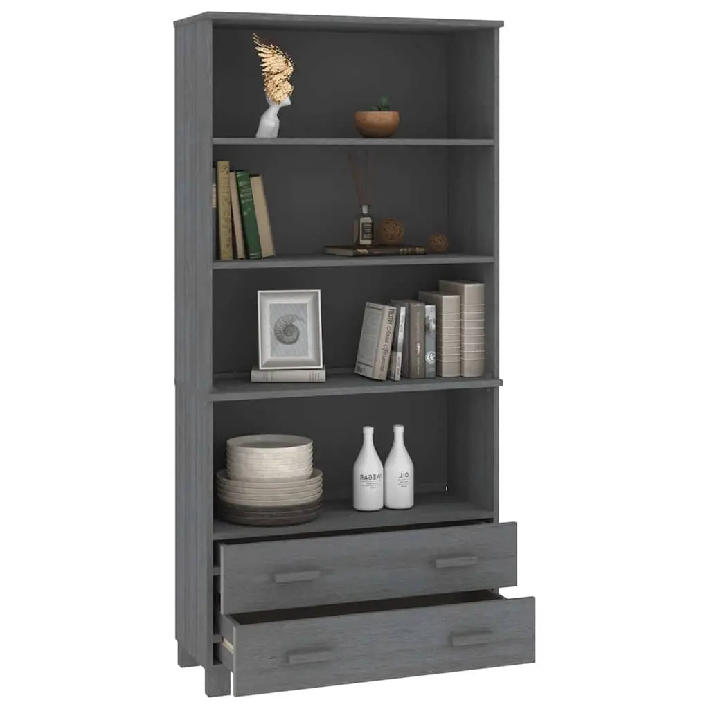 Highboard Sideboard Cabinet with Grey Shelves
