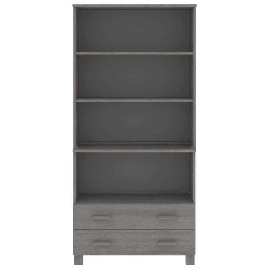 Solid Pine Highboard Cabinet with Grey Finish