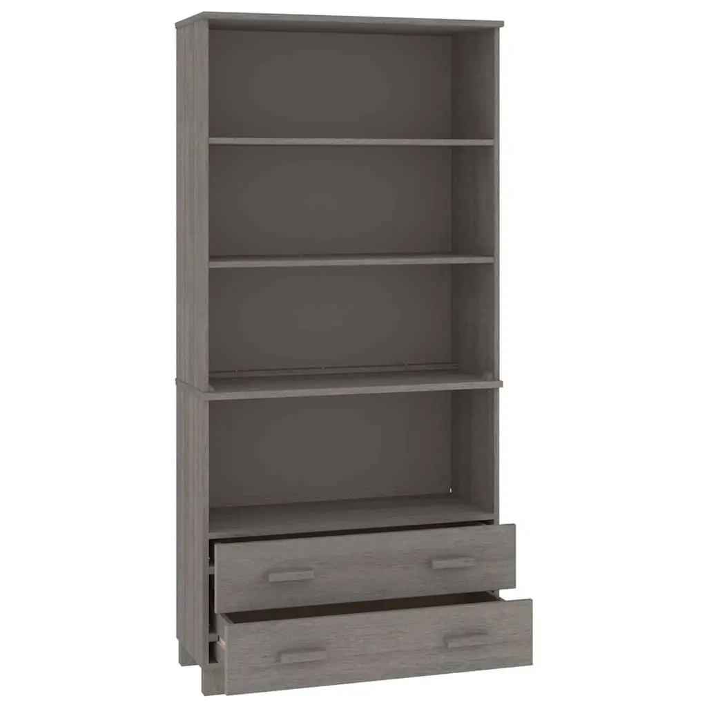 Solid Pine Highboard Cabinet with Grey Finish