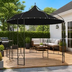 Elegant Round Gazebo 300x290 cm Canopy Shade Structure
