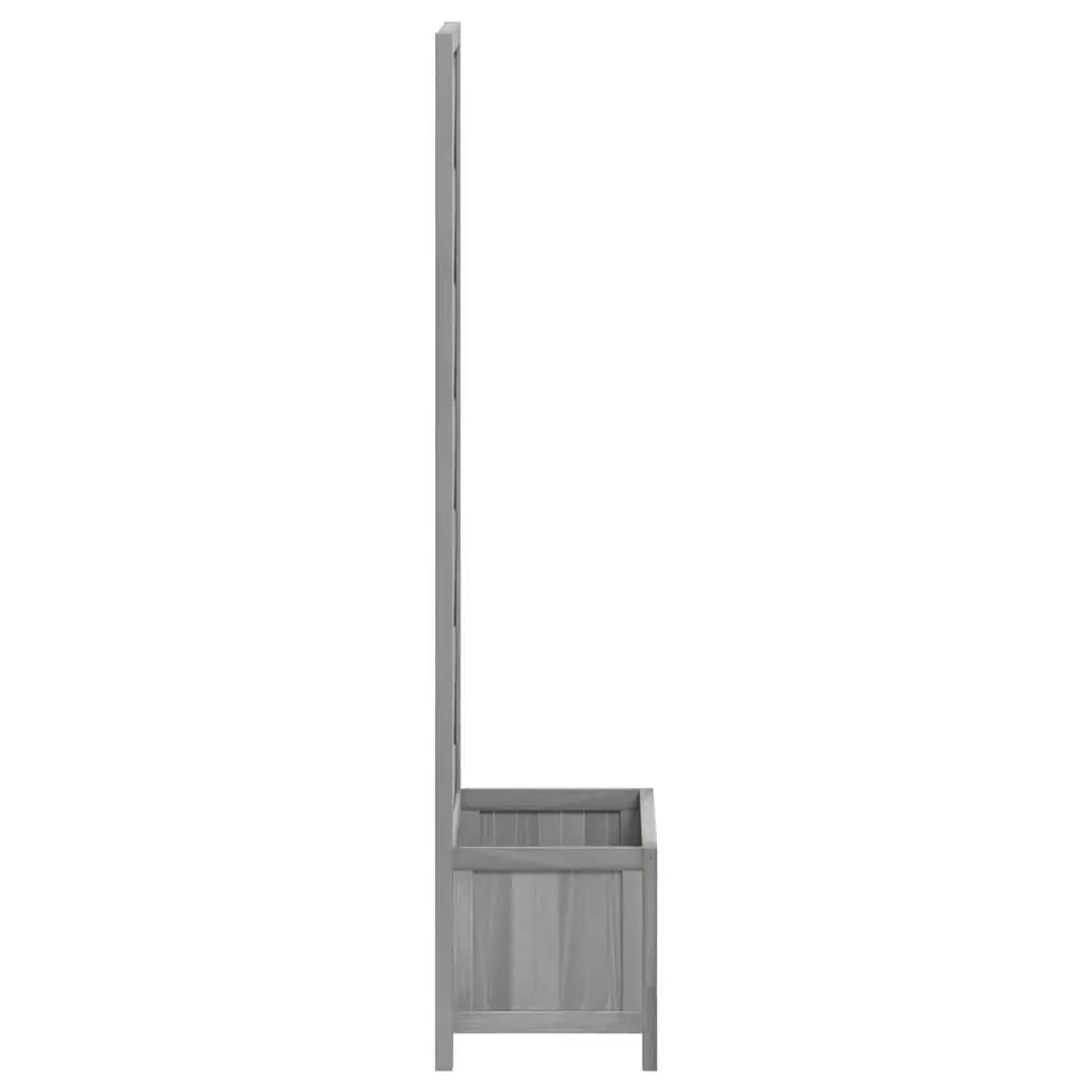 Wooden Trellis Planter Solid Firwood 40x30x135 cm Grey