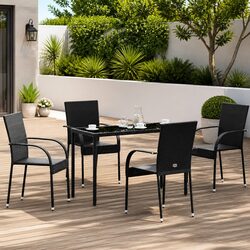 Durable Stackable Outdoor Dining Chairs Set of 4