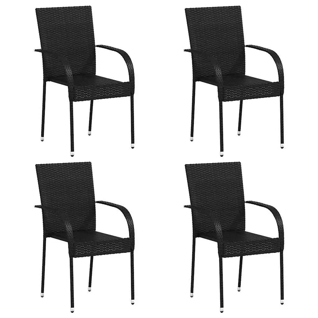 Stackable Outdoor Dining Chairs Set of 4