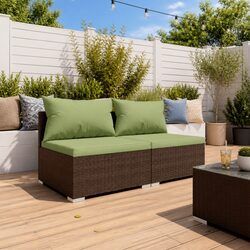 Durable 2 Piece Modular Garden Lounge Set with Cushions