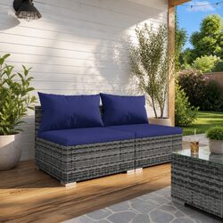 Durable Modular 2-Piece Garden Lounge Set for Outdoor Comfort