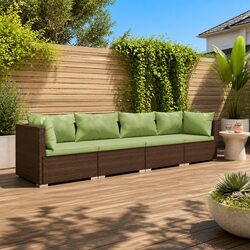 Sturdy 4 Piece Modular Garden Lounge Set for Outdoors