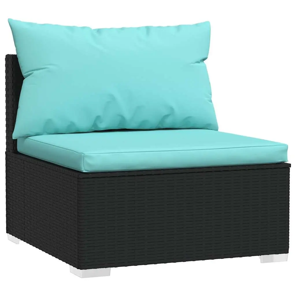 Modular 6-Piece Poly Rattan Garden Lounge Set